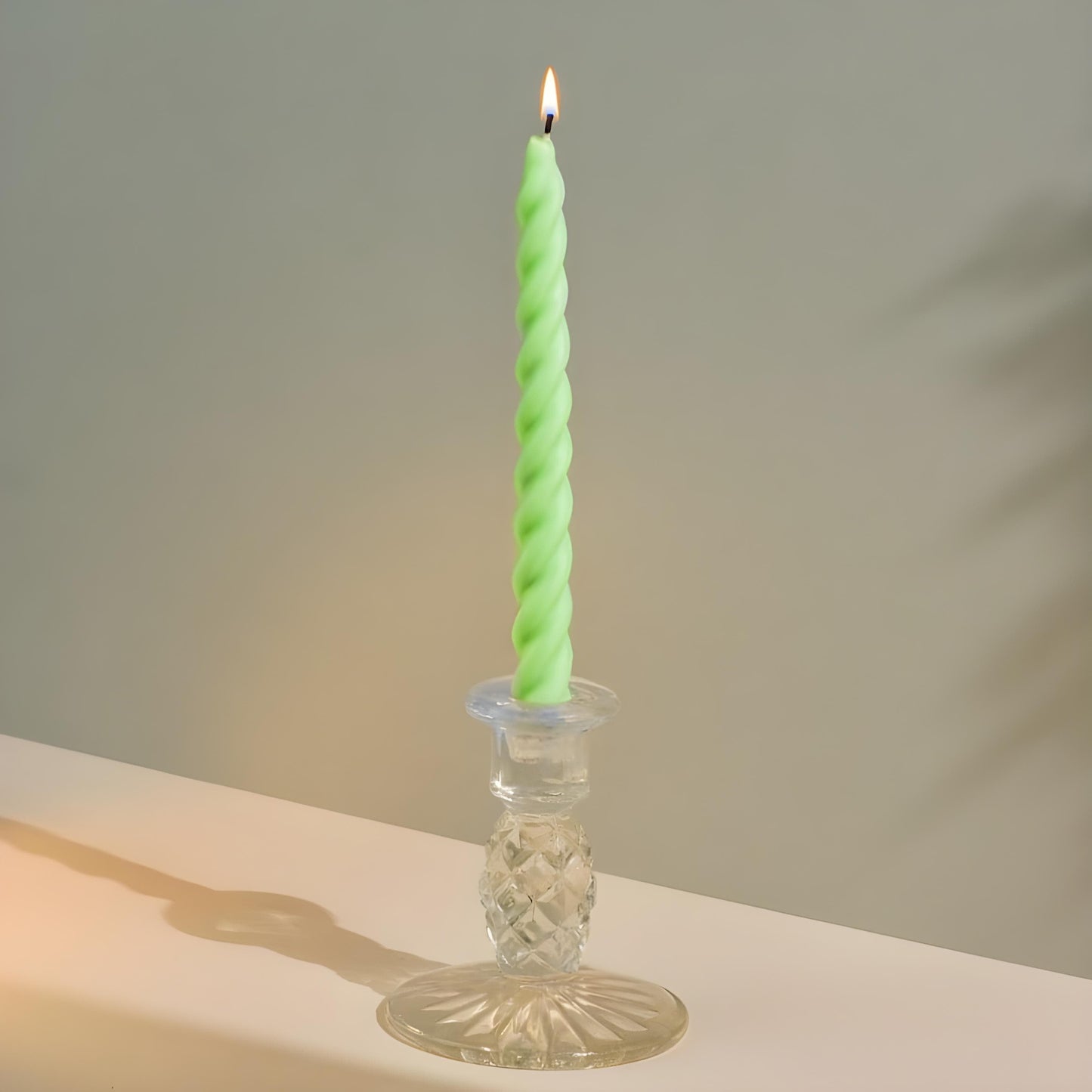 12Pcs Twisted Spiral Candles Size (8")